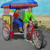 public tricycle rickshaw driving